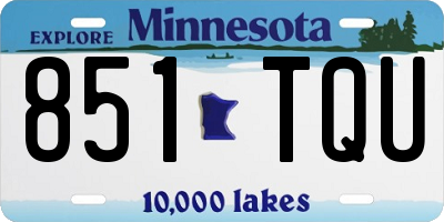 MN license plate 851TQU