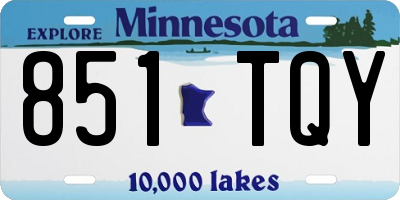 MN license plate 851TQY