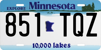 MN license plate 851TQZ