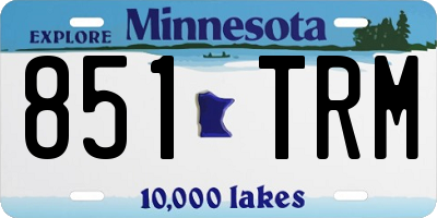 MN license plate 851TRM
