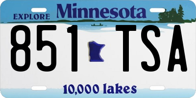 MN license plate 851TSA