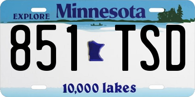 MN license plate 851TSD