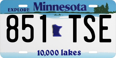 MN license plate 851TSE