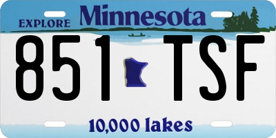 MN license plate 851TSF