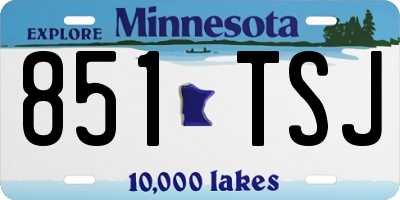 MN license plate 851TSJ