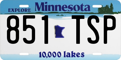 MN license plate 851TSP