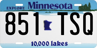 MN license plate 851TSQ