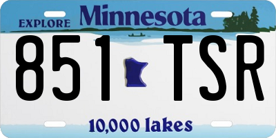 MN license plate 851TSR