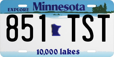 MN license plate 851TST