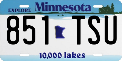 MN license plate 851TSU