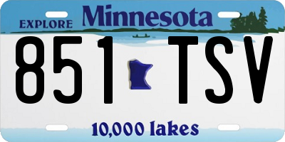 MN license plate 851TSV