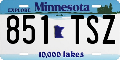 MN license plate 851TSZ