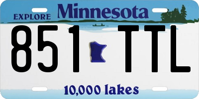 MN license plate 851TTL