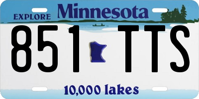 MN license plate 851TTS