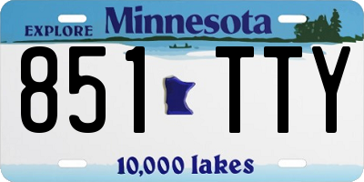 MN license plate 851TTY