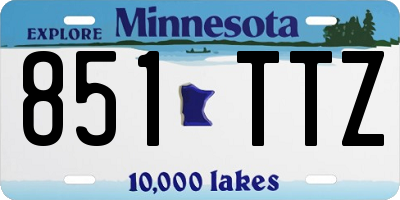 MN license plate 851TTZ
