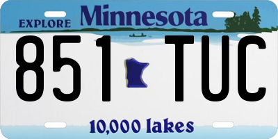 MN license plate 851TUC