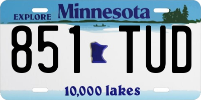 MN license plate 851TUD