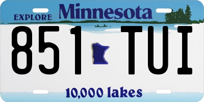 MN license plate 851TUI
