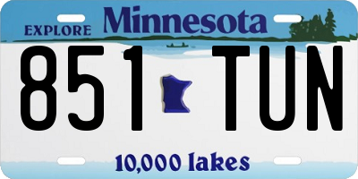 MN license plate 851TUN