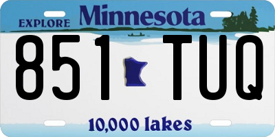 MN license plate 851TUQ