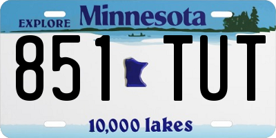 MN license plate 851TUT
