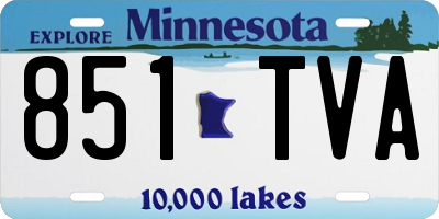 MN license plate 851TVA