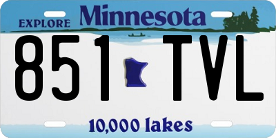 MN license plate 851TVL