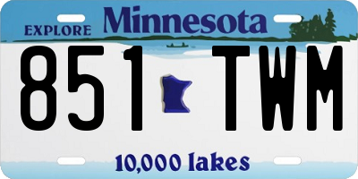 MN license plate 851TWM