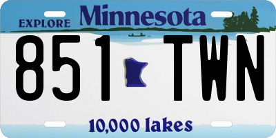 MN license plate 851TWN