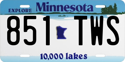 MN license plate 851TWS