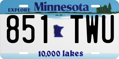 MN license plate 851TWU