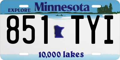 MN license plate 851TYI