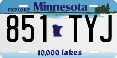MN license plate 851TYJ
