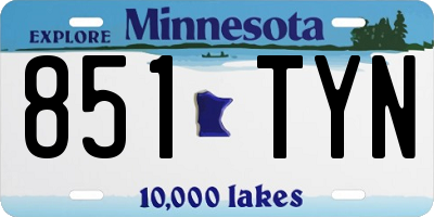 MN license plate 851TYN