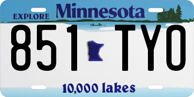 MN license plate 851TYO