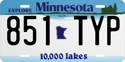 MN license plate 851TYP
