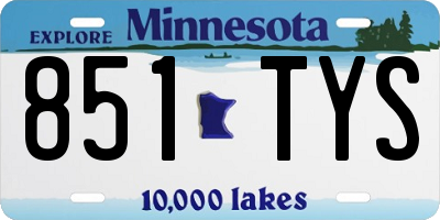 MN license plate 851TYS