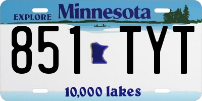 MN license plate 851TYT