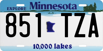 MN license plate 851TZA