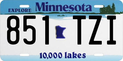 MN license plate 851TZI