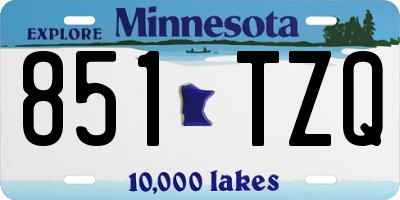 MN license plate 851TZQ