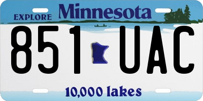 MN license plate 851UAC