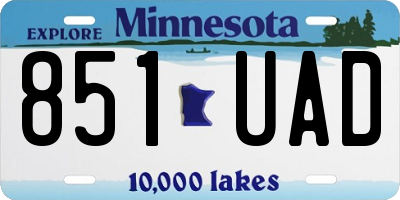 MN license plate 851UAD