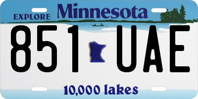 MN license plate 851UAE