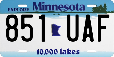 MN license plate 851UAF