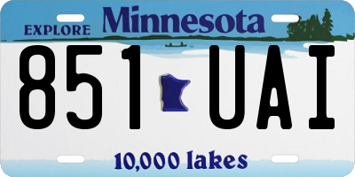 MN license plate 851UAI