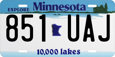 MN license plate 851UAJ