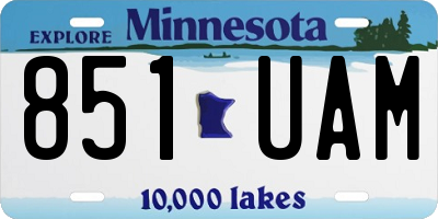 MN license plate 851UAM