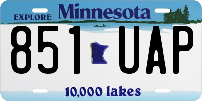 MN license plate 851UAP